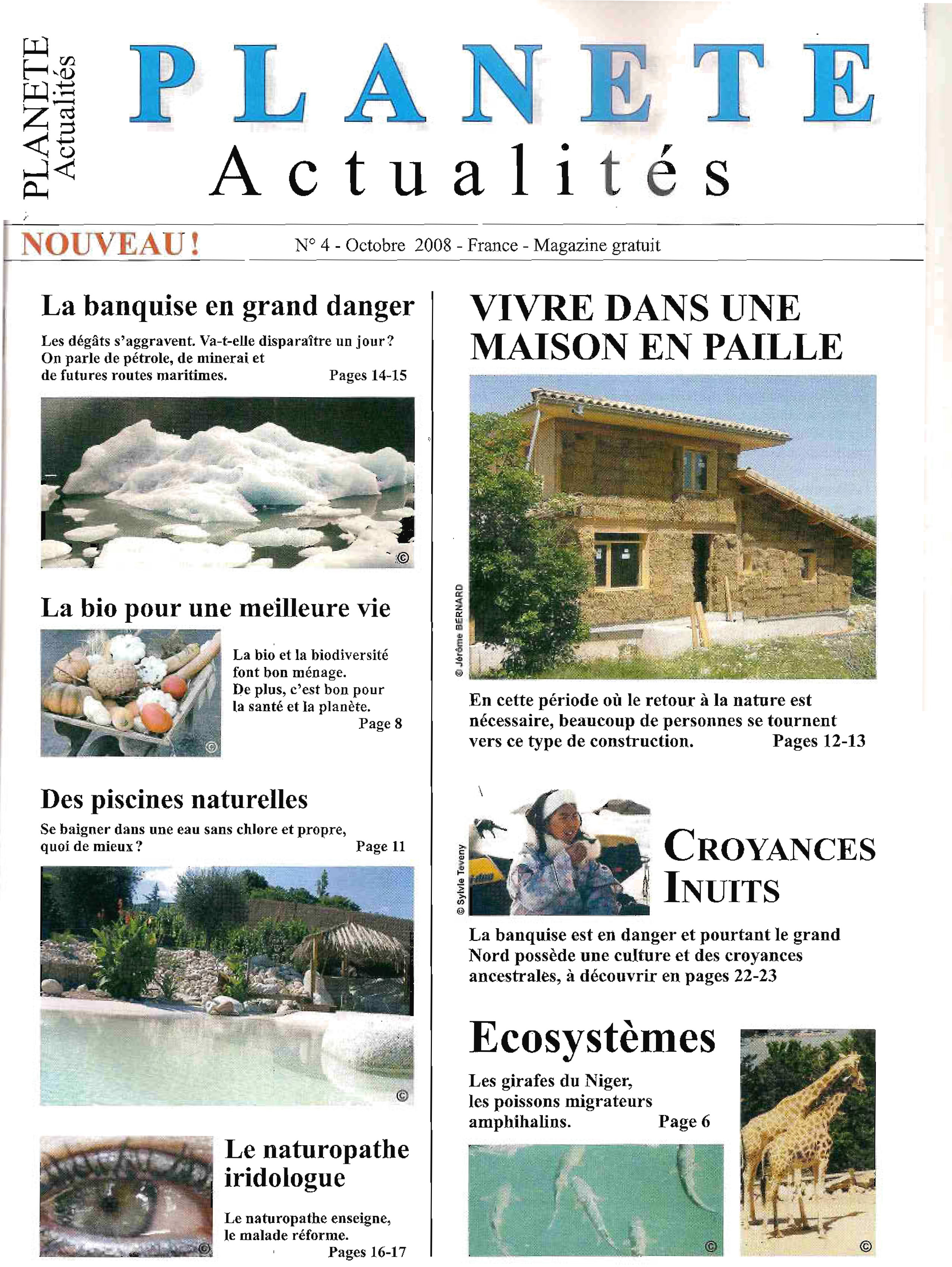 Presse : Planète actualités, octobre 2008